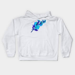 Blue Flower Kids Hoodie